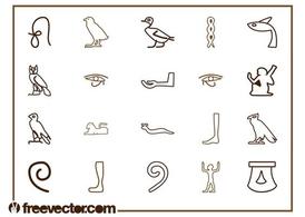 古埃及动物象征图标矢量素材