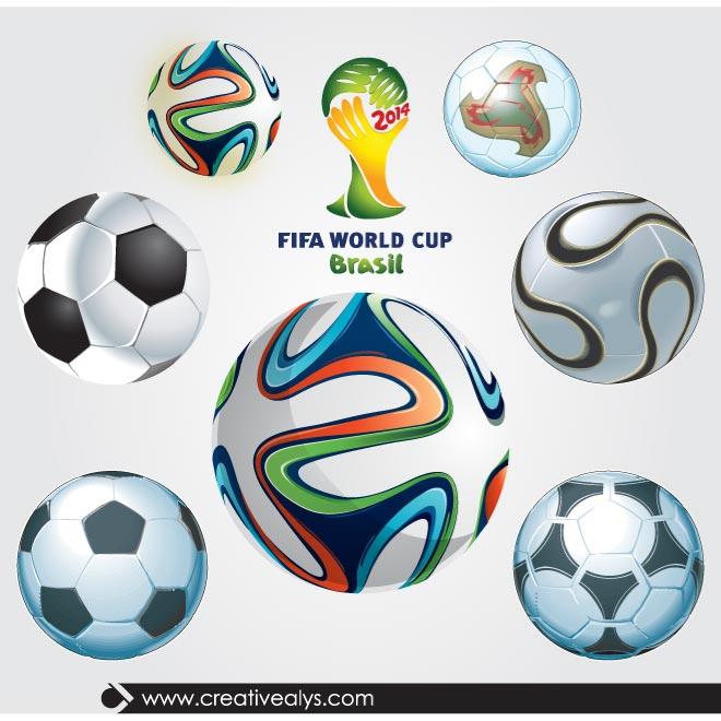 世界杯足球矢量素材