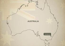 免费矢量地图的澳大利亚