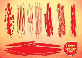 红色创意水纹潮流矢量插画素材