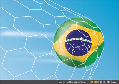 巴西足球赛足球网矢量素材