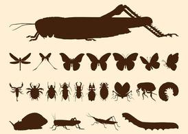 蝗虫昆虫动物剪影矢量素材