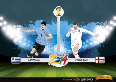 巴西2014年乌拉圭vs英格兰足球赛比赛