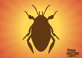 甲虫昆虫动物剪影矢量素材