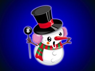 Cute Happy Snowman Cartoon