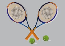 网球球拍和球矢量素材