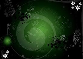 深绿色圆环抽象背景潮流矢量图