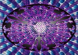 抽象紫色花朵背景潮流矢量图