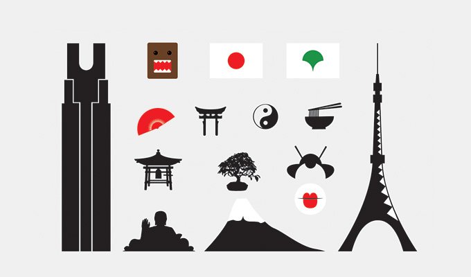 东京和日本图标