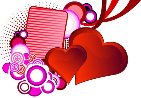 Love And St. Valentines Background Vector Background Heart Hearts