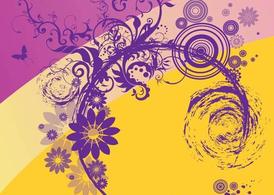紫色复古花纹纹理背景矢量素材