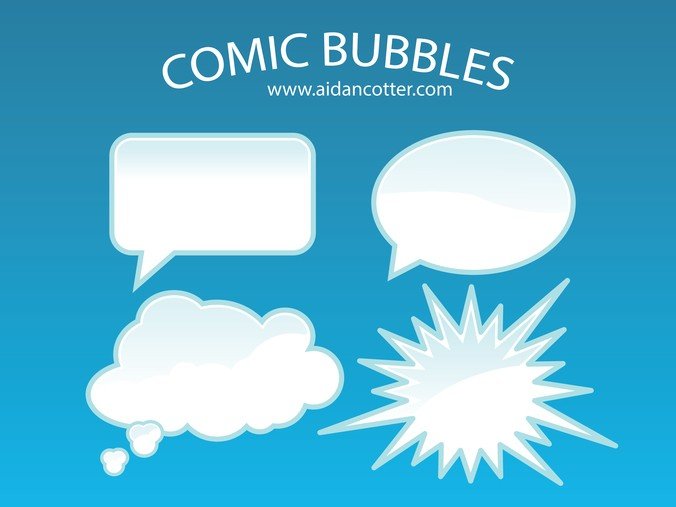 漫画泡沫向量