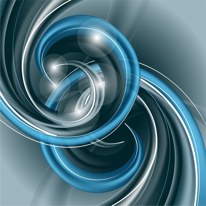 Abstract Blue Helix