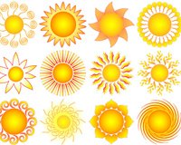 太阳符号集合矢量素材