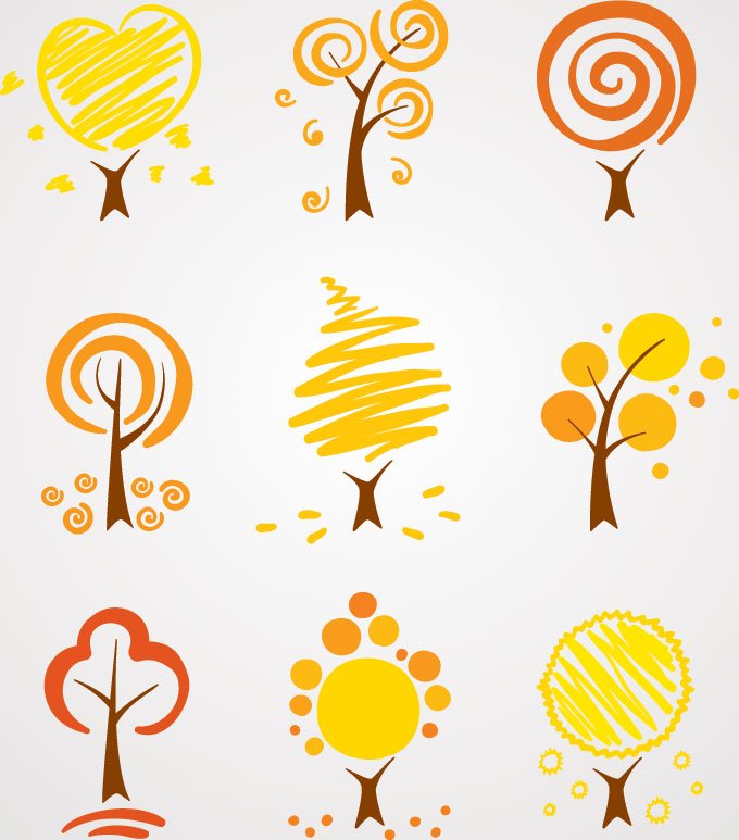 Autumn Tree Vector Illustrations