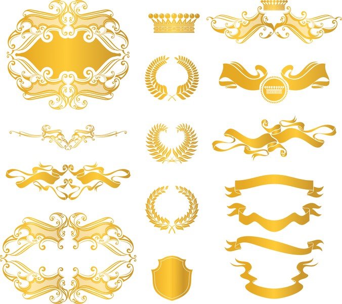 欧洲黄金装饰元素