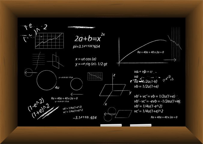 黑板上满是方程矢量素材