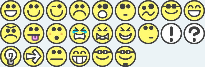 24平笑表情符号表情符号例如论坛情感图标