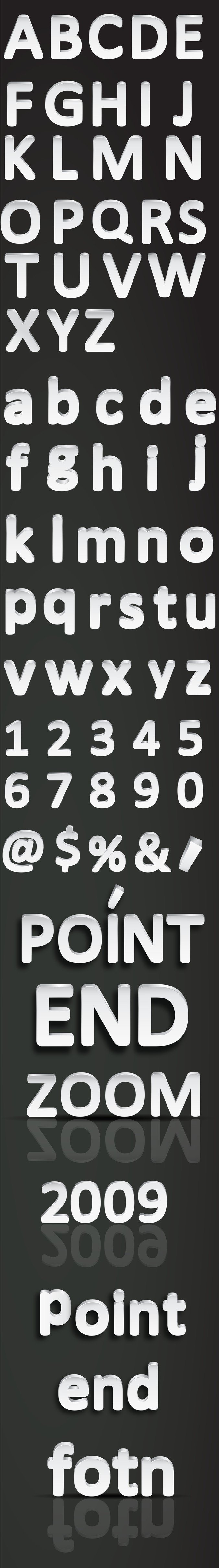三维字母和数字