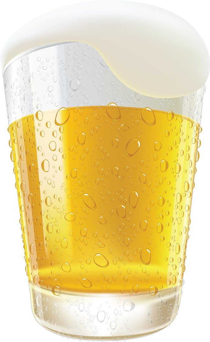栩栩如生的啤酒眼镜和啤酒泡沫