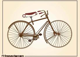 极简风古董自行车简约矢量素材