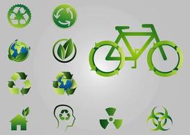 绿色回收标志矢量素材