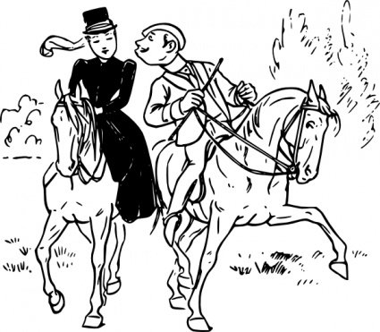 Couple Riding Horses