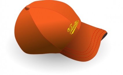 棒球帽橙色矢量素材
