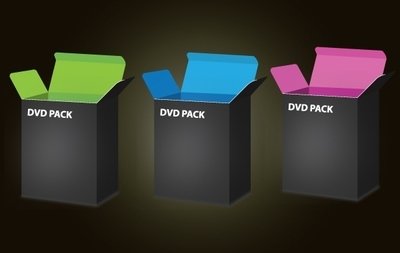 立体DVD盒子矢量素材