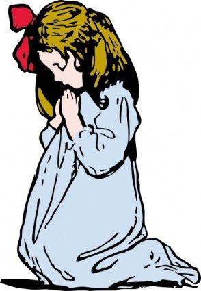 小孩子祷告的图片卡通图片