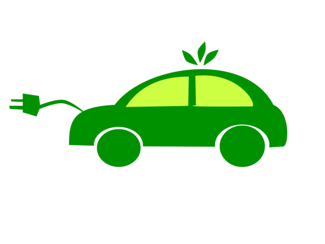 绿色扁平风汽车环保图标矢量素材