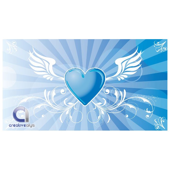 WINGED HEART VECTOR BACKGROUND.ai