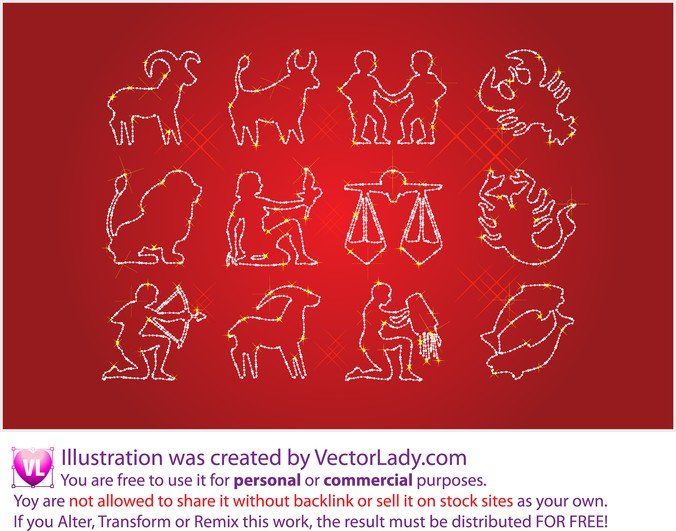 Free Horoscope Signs Vectors