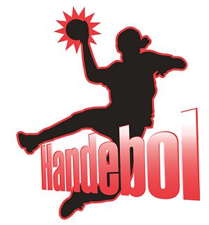 People silhouettes vector material Handball