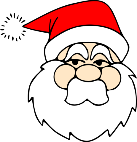 卡通可爱圣诞老人头像矢量素材