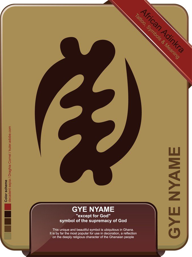 Gye Nyame除了上帝纹身