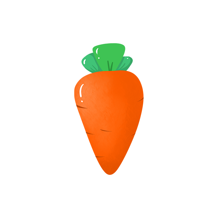 可爱胡萝卜蔬菜卡通免抠素材