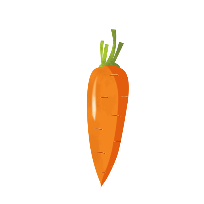 橙色胡萝卜蔬菜卡通免抠素材