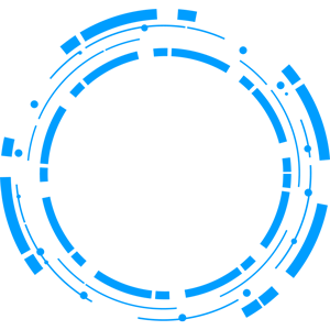 环状光效蓝色科技圆框免抠素材