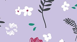 紫色小清新花卉背景免抠素材