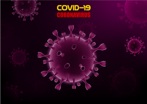 紫色防疫宣传预防新冠病毒矢量素材