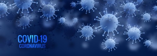 蓝色新冠病毒结构疫情矢量素材