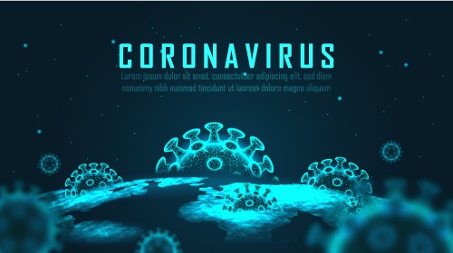 青色防疫疫情预防新冠病毒矢量素材