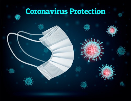 防疫疫情口罩防护新冠病毒矢量素材