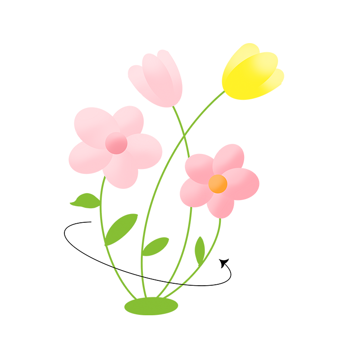 粉色小花朵郁金香元素免抠素材