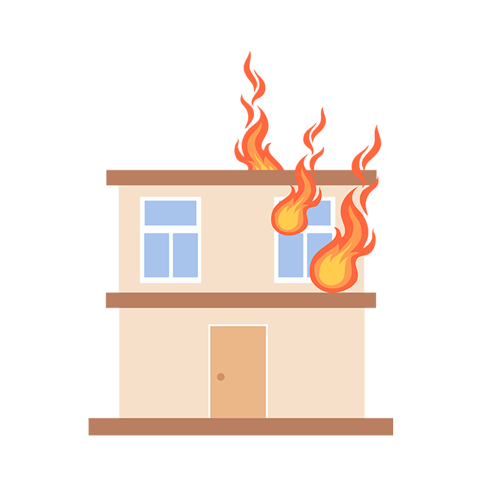 暑假安全防火警惕火灾元素免抠素材