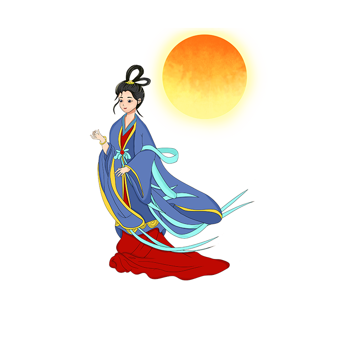 嫦娥月亮卡通中秋节美女传统节日元素免抠素材