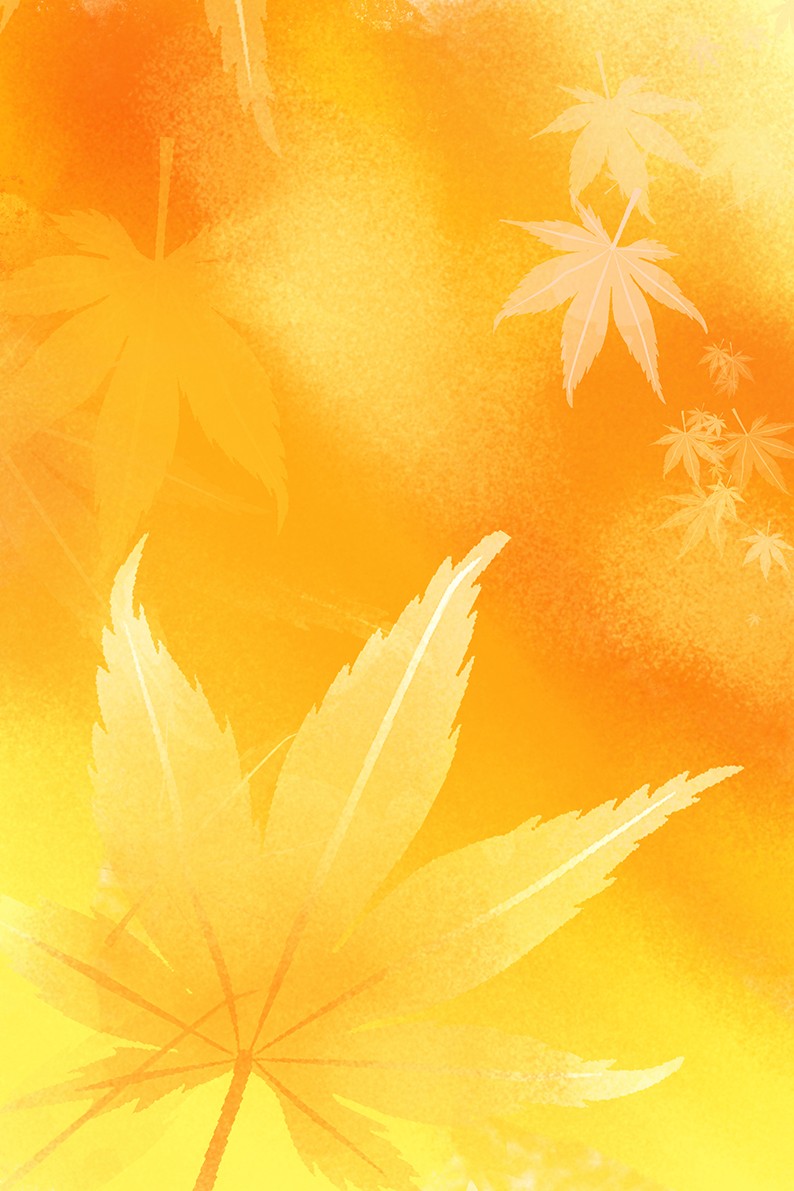 秋天金黄枫叶免抠背景