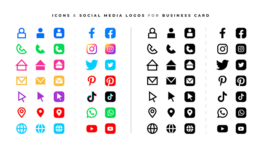 社交媒体标志和图标集