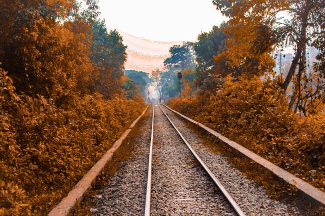 冬季铁路景观图片